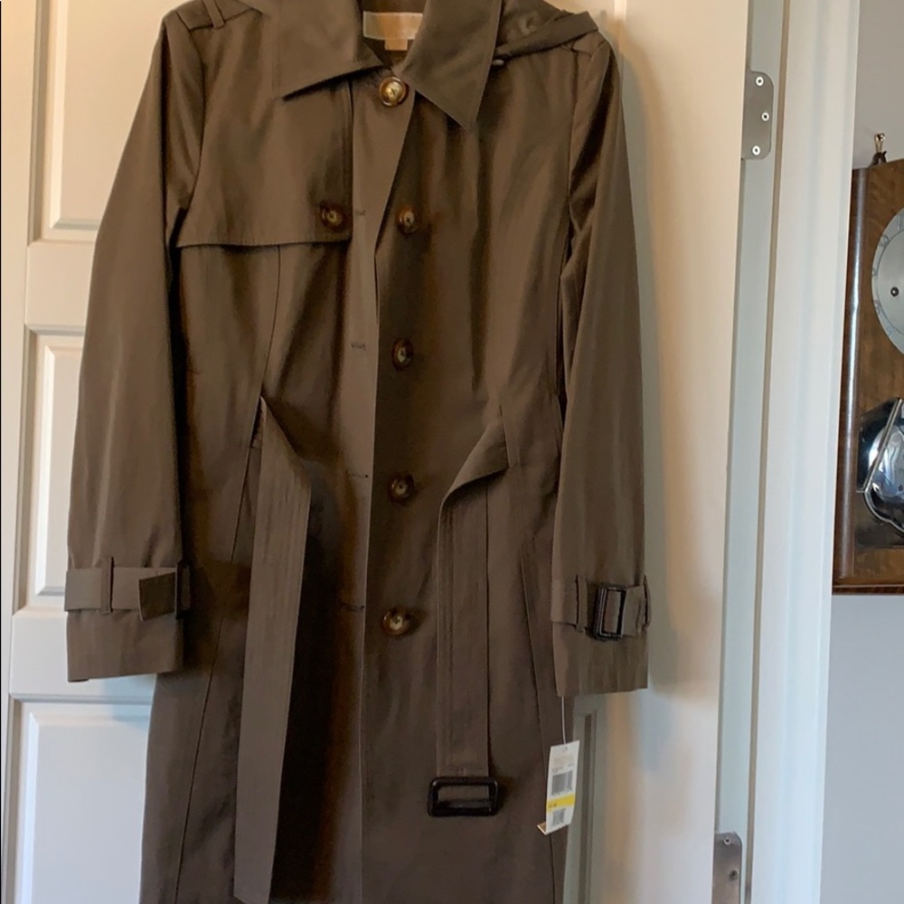Kaki trench coat